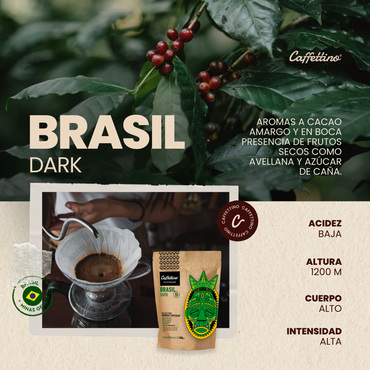 Café de especialidad Brasil Intenso en granos x 900grs