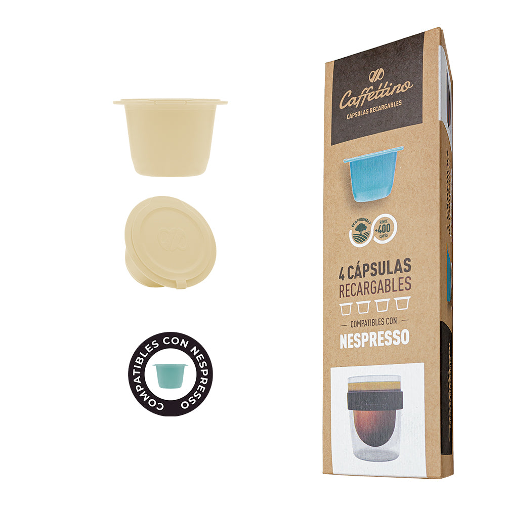 Cápsulas recargables para Nespresso x 4 unidades