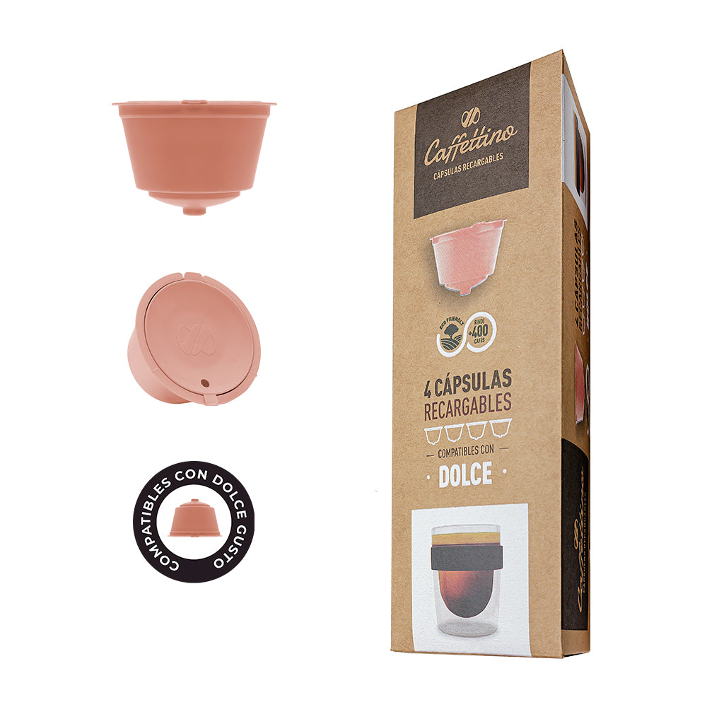 Cápsulas Recargables para Dolce Gusto x4 unidades