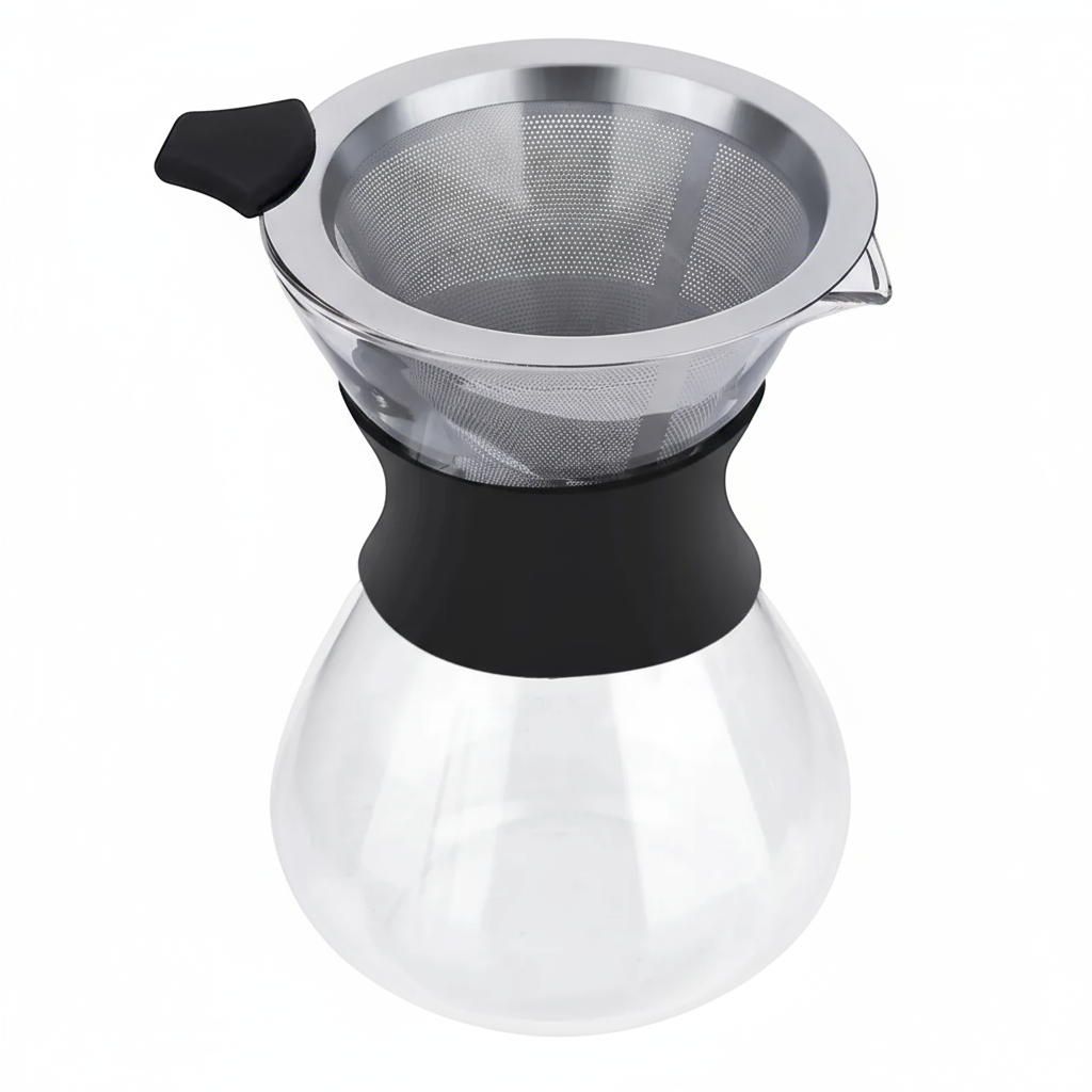 Cafetera estilo Chemex con filtro de acero inoxidable 400ml Caffettino