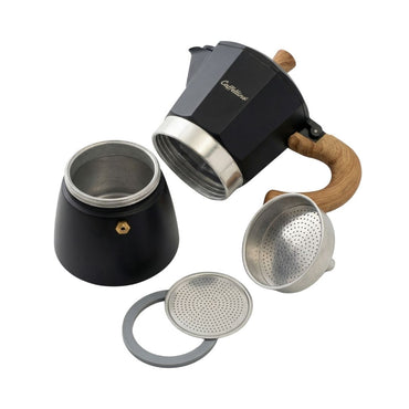 Cafetera Moka Tipo Italiana Negra Caffettino
