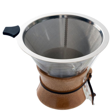 Cafetera Estilo Chemex con filtro de acero inoxidable 400ml Caffettino
