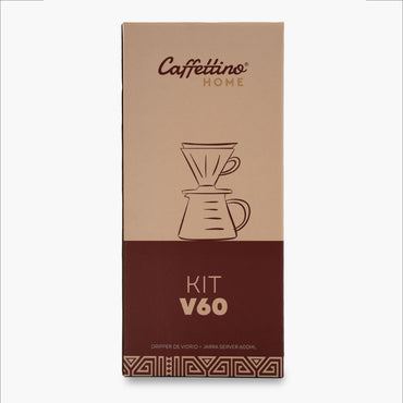Kit Cafetera de filtro v60 vidrio 600cc Caffettino