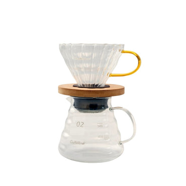 Kit Cafetera de filtro v60 vidrio 600cc Caffettino