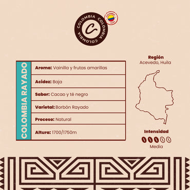 Café De Especialidad Colombia Bourbon Rayado