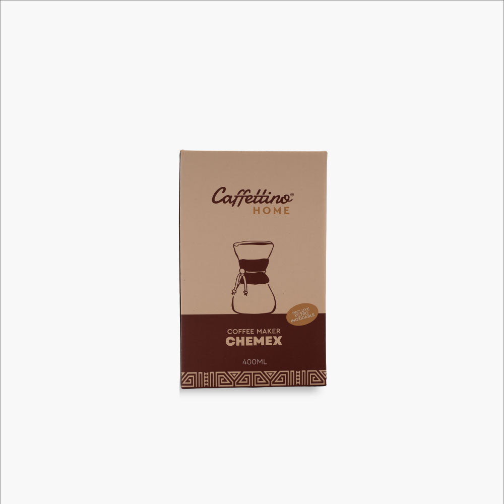 Cafetera Tipo Chemex + Filtro 400ml Caffettino