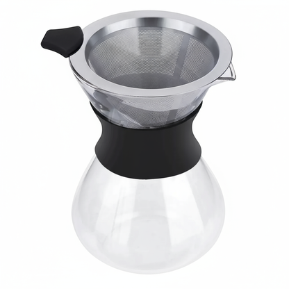 Cafetera estilo Chemex con filtro de acero inoxidable 400ml Caffettino