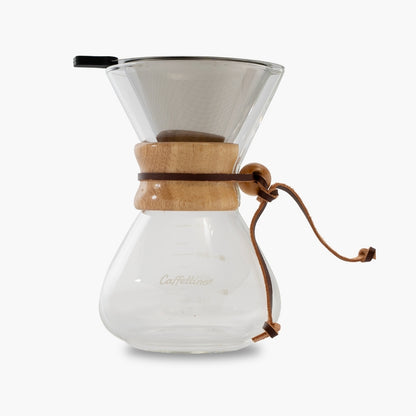Cafetera Estilo Chemex con filtro de acero inoxidable 400ml Caffettino