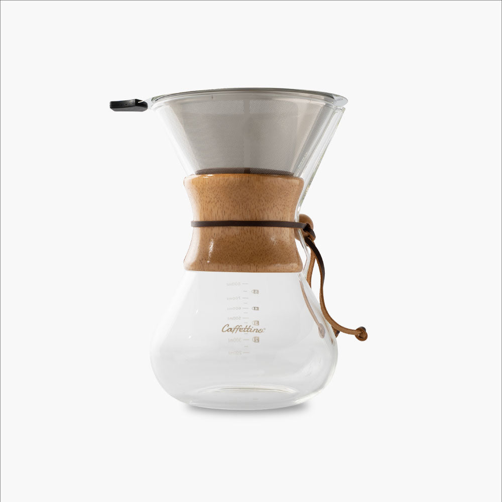 Cafetera estilo Chemex con filtro de acero inoxidable 800ml Caffettino