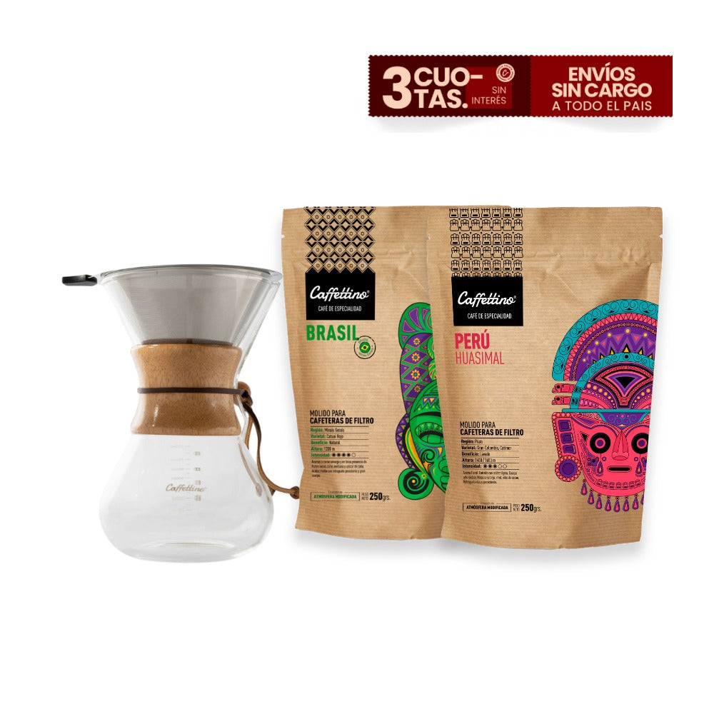 Combo Chemex 400ml + Café de especialidad