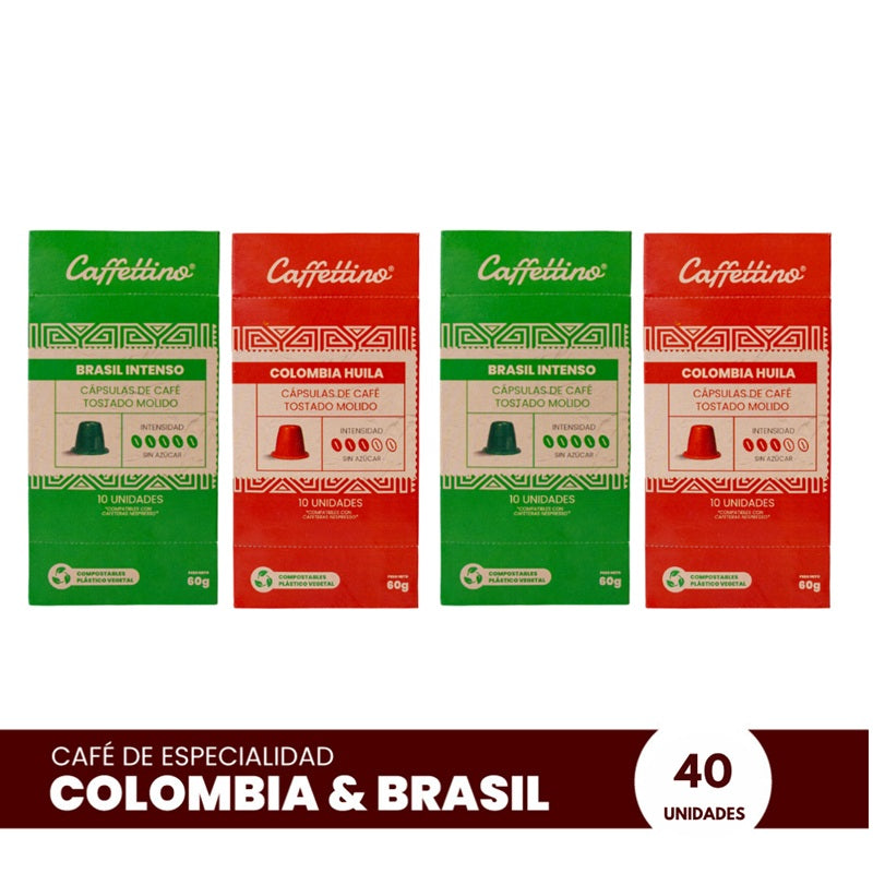 Combo Cápsulas de especialidad x 40u Para Nespresso