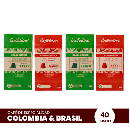 Combo Cápsulas de especialidad x 40u Para Nespresso