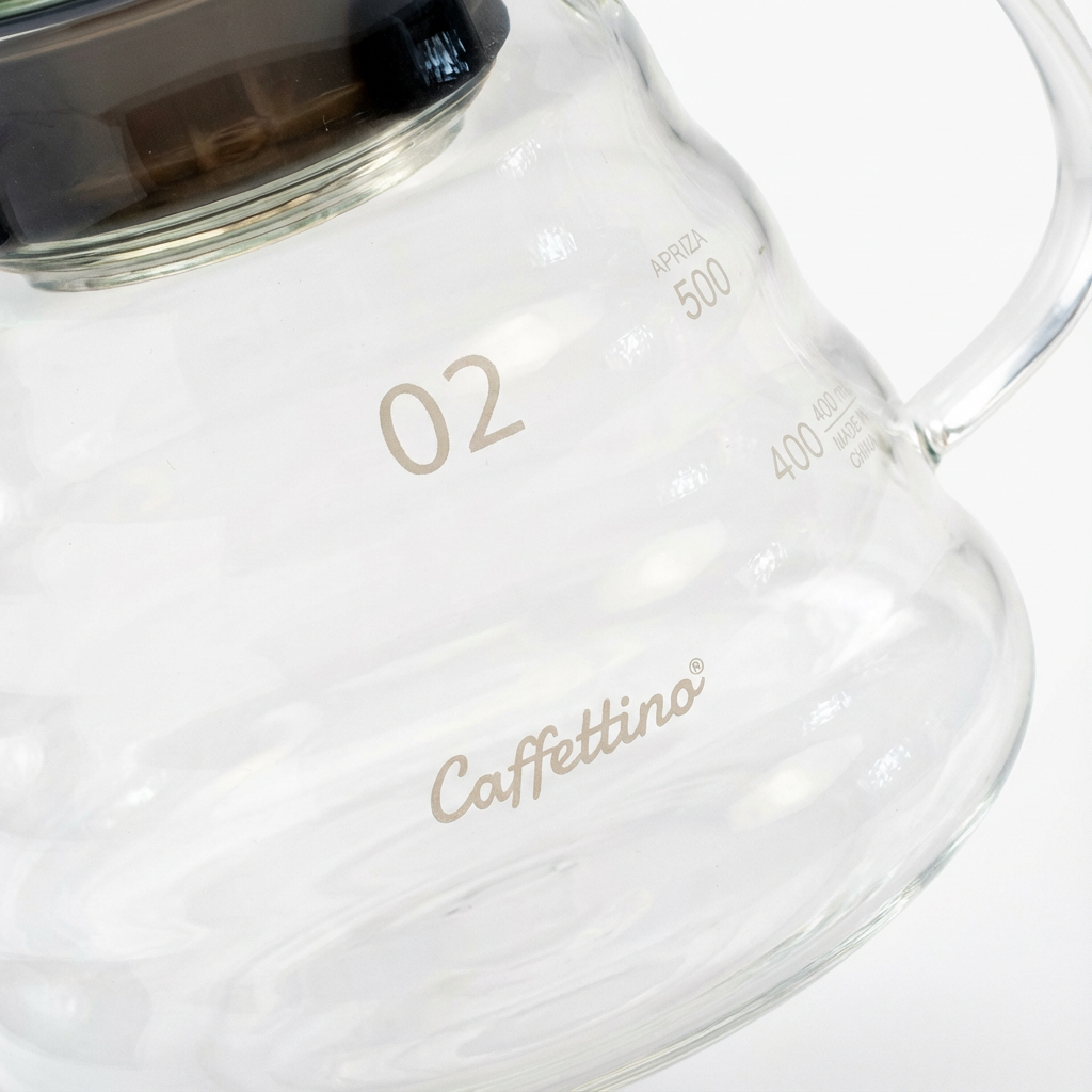 Kit Cafetera de filtro v60 vidrio 600cc Caffettino