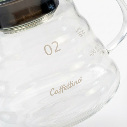 Kit Cafetera de filtro v60 vidrio 600cc Caffettino