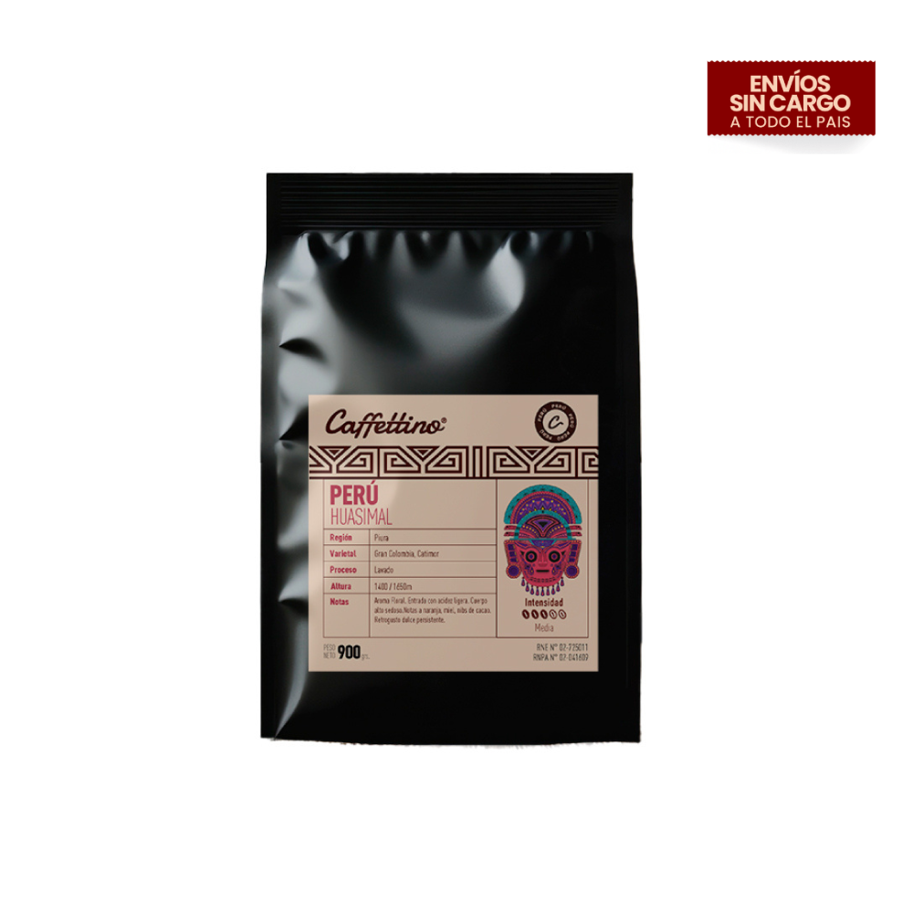 Café de especialidad Perú Huasimal en Granos x 900grs