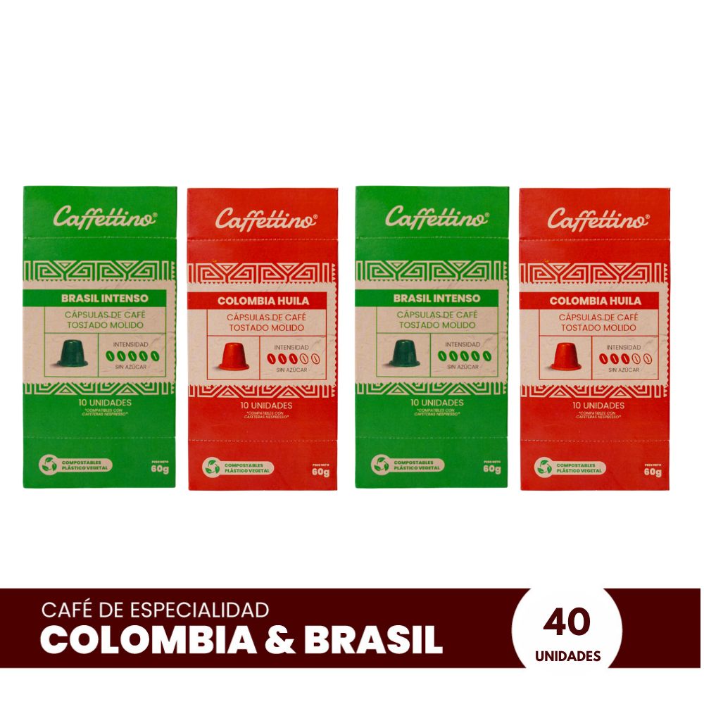 Combo Cápsulas de especialidad x 40u Para Nespresso