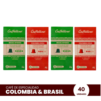 Combo Cápsulas de especialidad x 40u Para Nespresso