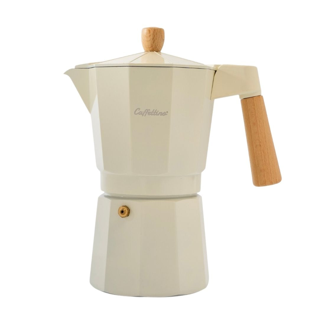 Cafetera Moka Tipo Italiana Blanca Caffettino