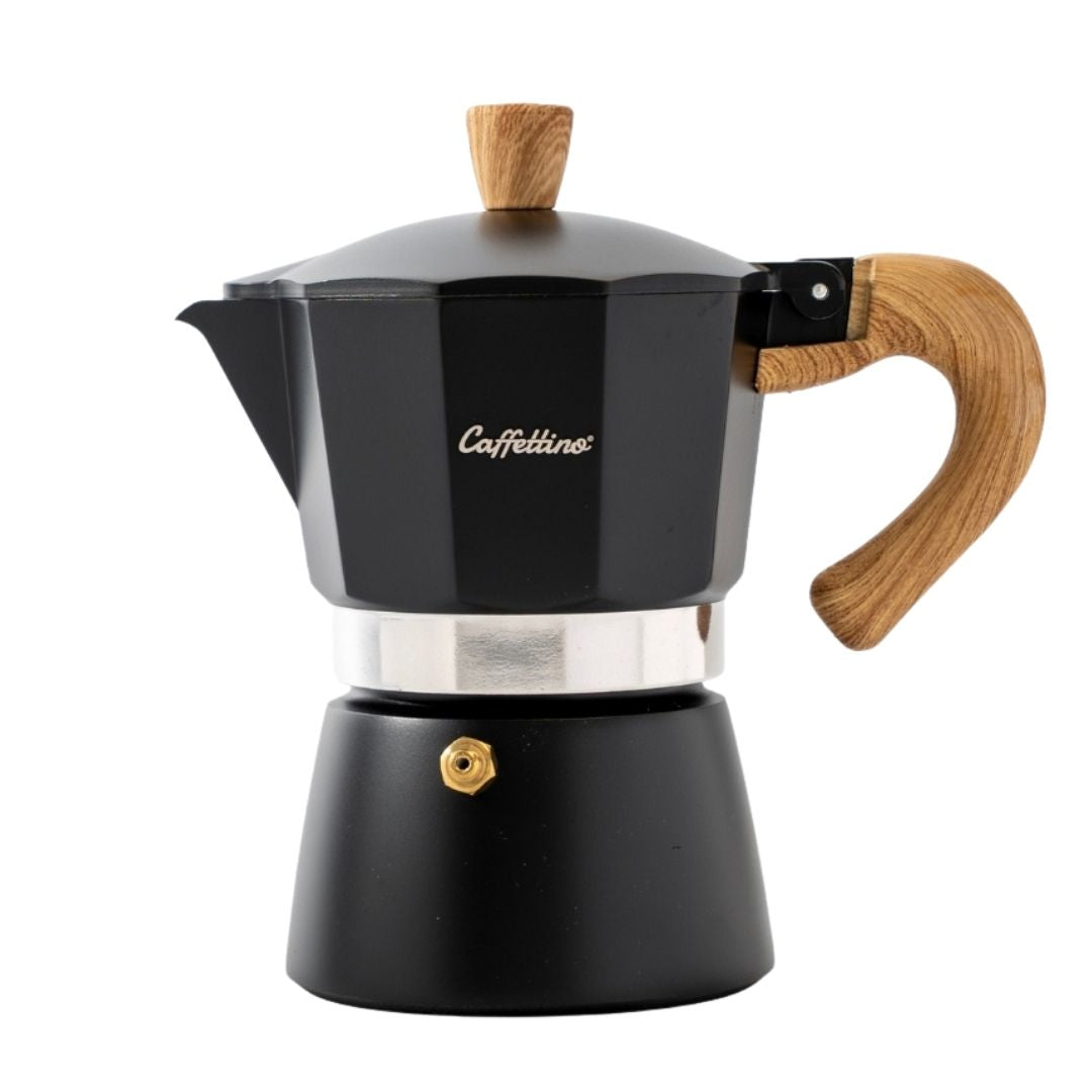 Cafetera Moka Tipo Italiana Negra Caffettino