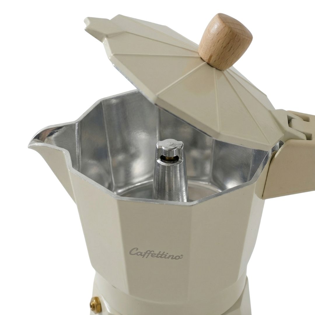 Cafetera Moka Tipo Italiana Blanca Caffettino