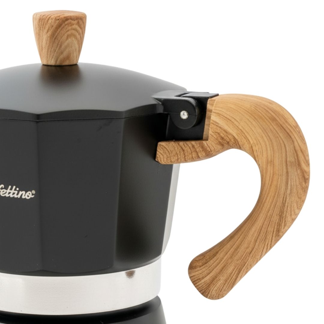 Cafetera Moka Tipo Italiana Negra Caffettino