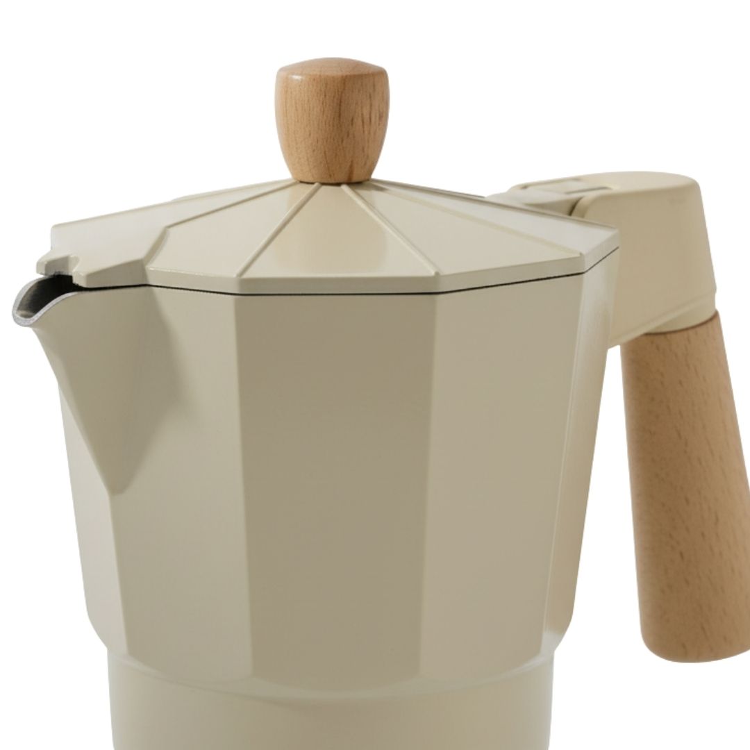 Cafetera Moka Tipo Italiana Blanca Caffettino