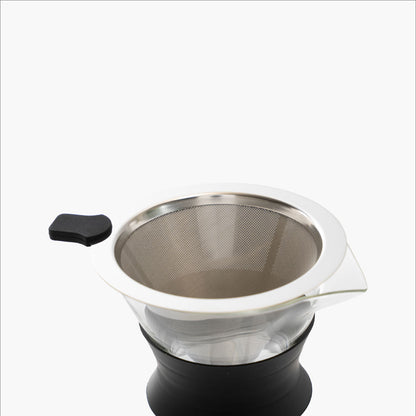 Cafetera estilo Chemex con filtro de acero inoxidable 400ml Caffettino