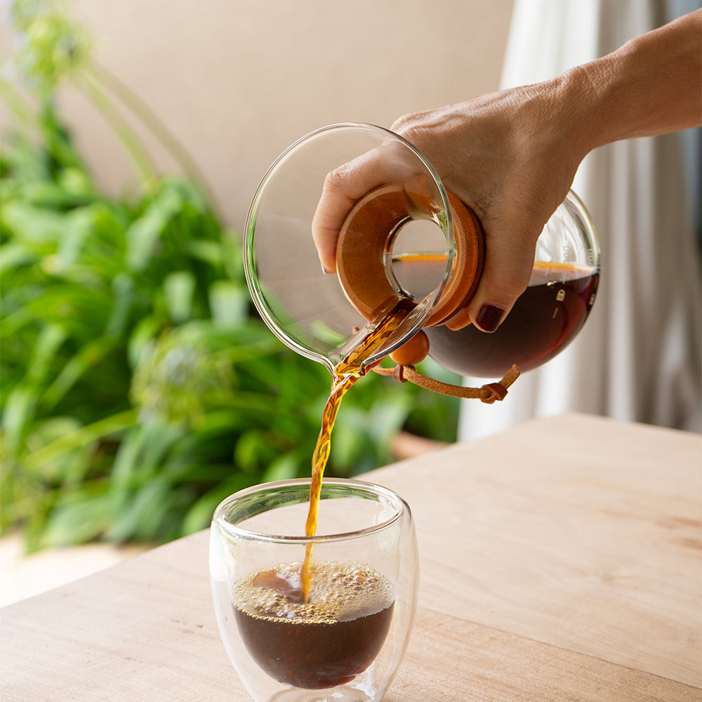 Cafetera estilo Chemex con filtro de acero inoxidable 800ml Caffettino