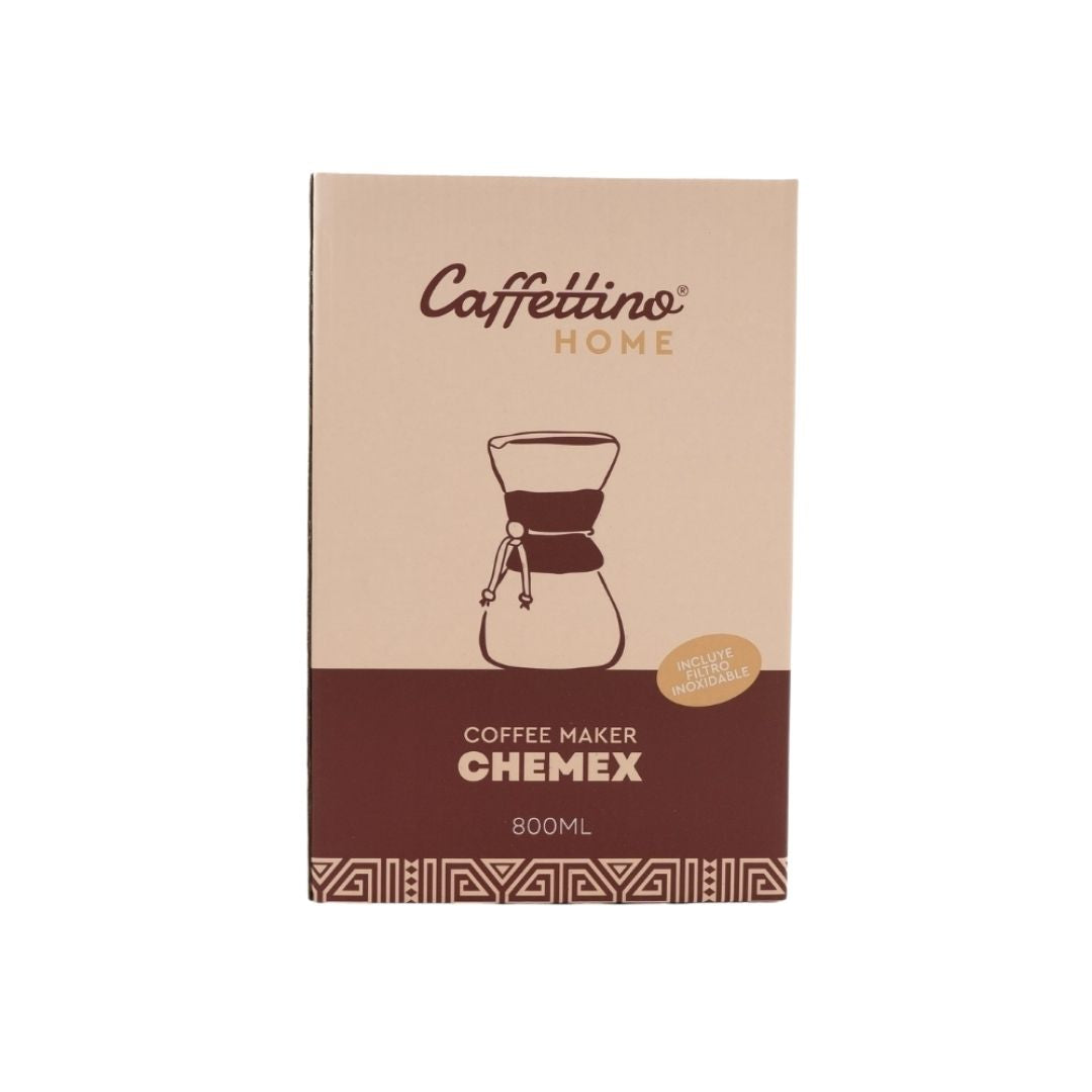 Cafetera Tipo Chemex + Filtro 800ml Caffettino
