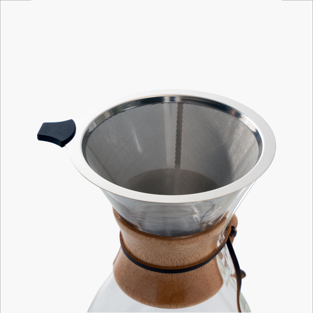 Cafetera estilo Chemex con filtro de acero inoxidable 800ml Caffettino