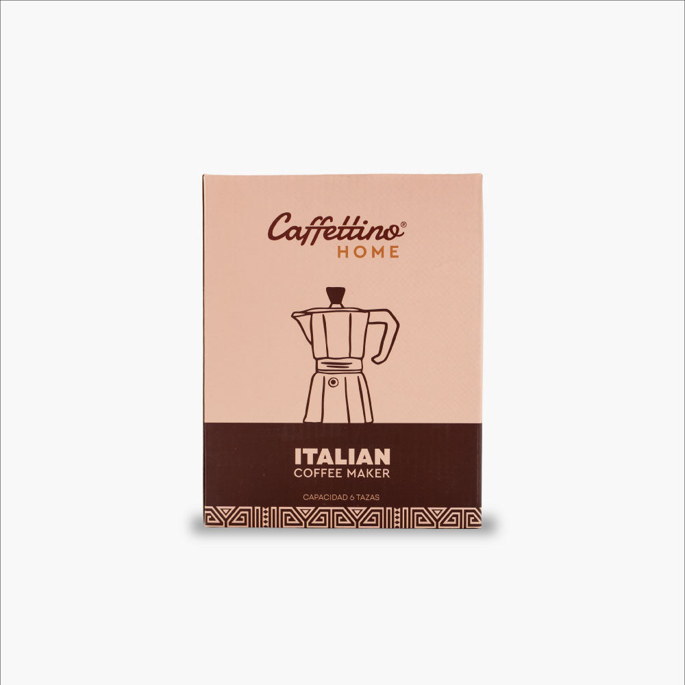 Cafetera Italiana de vidrio Caffettino 6 pocillos