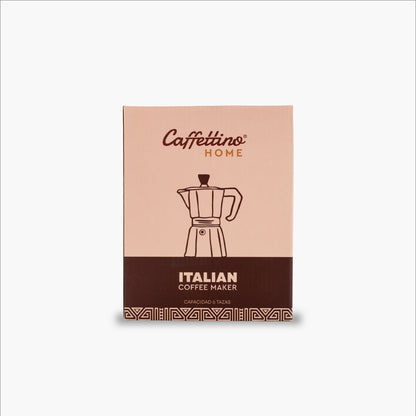 Cafetera Italiana de vidrio Caffettino 6 pocillos