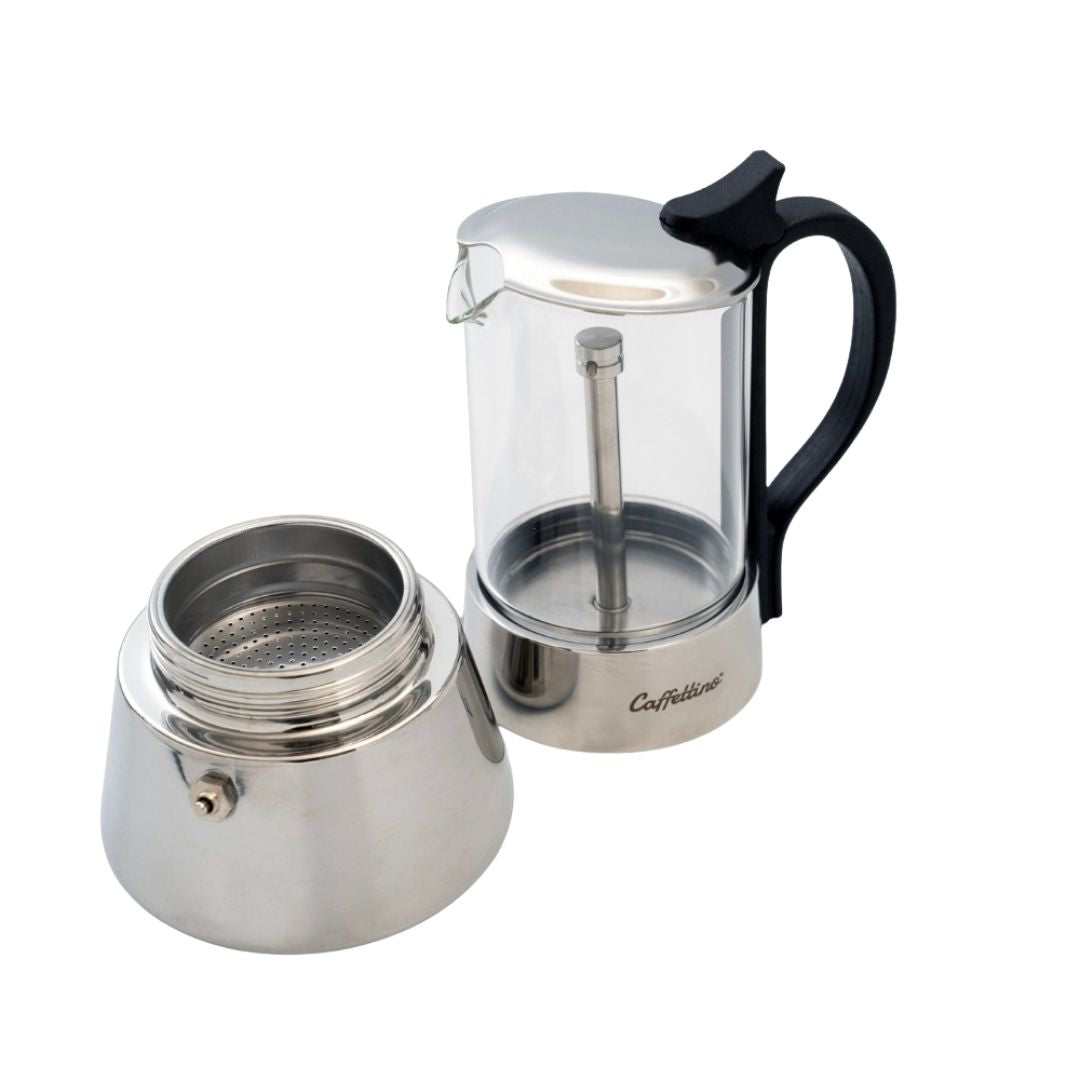 Cafetera Italiana de vidrio Caffettino 6 pocillos