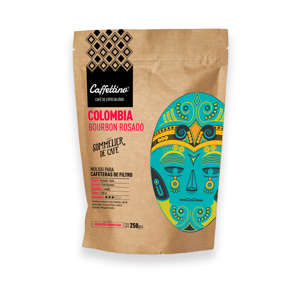 Café de especialidad Colombia Bourbon Rosado