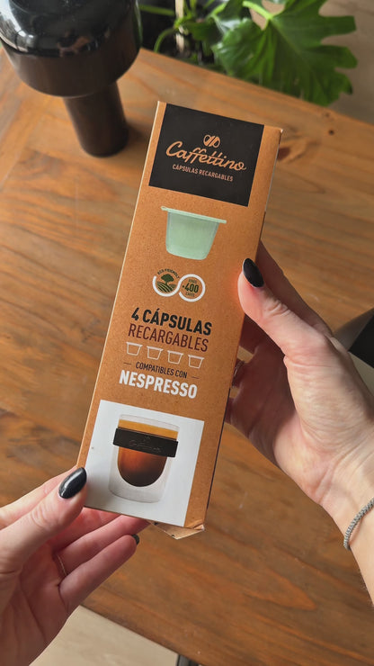 Cápsulas recargables Nespresso x4 + Café de especialidad
