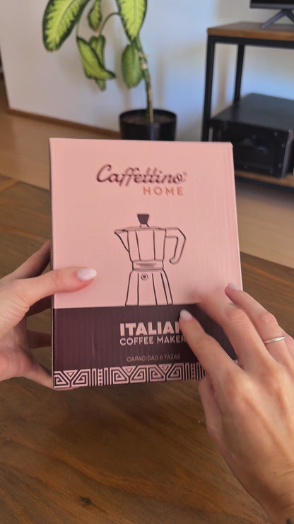 Cafetera Moka Tipo Italiana Negra Caffettino