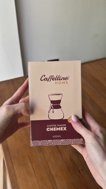 Cafetera Tipo Chemex + Filtro 400ml Caffettino