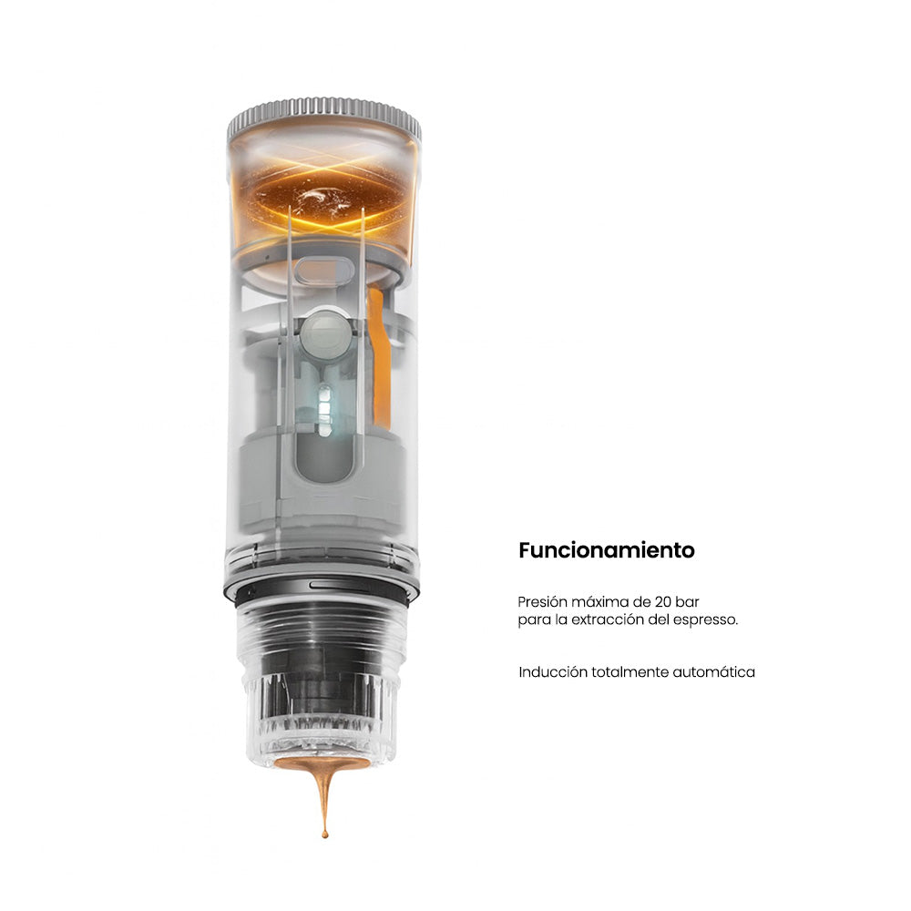 Cafetera Caffettino espresso portátil carga USB